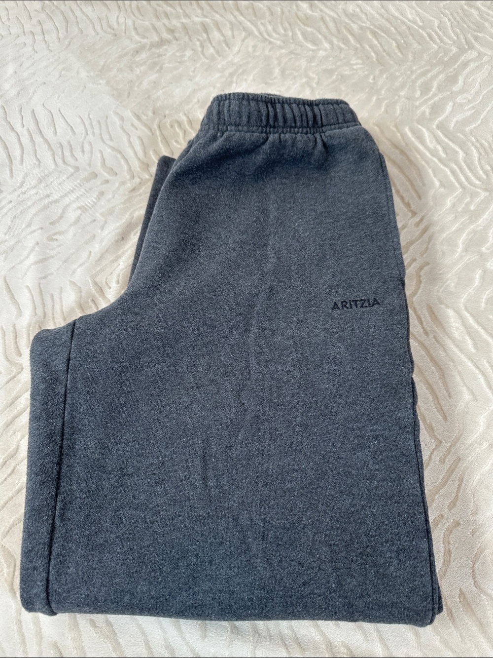 Aritzia Sweatfleece Mega Fit Wide Leg Pants in Charcoal Size M